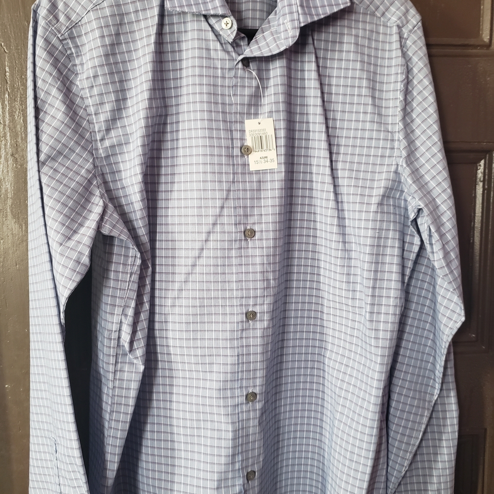 Calvin Klein Men's Blue Checkered Shirt